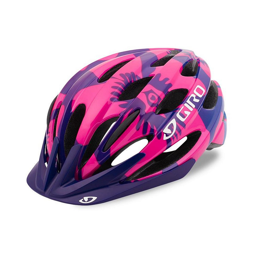 Capacete Giro Raze Tamanho U Infantil (50-57 Cm) | Rosa E Roxo Brilhante