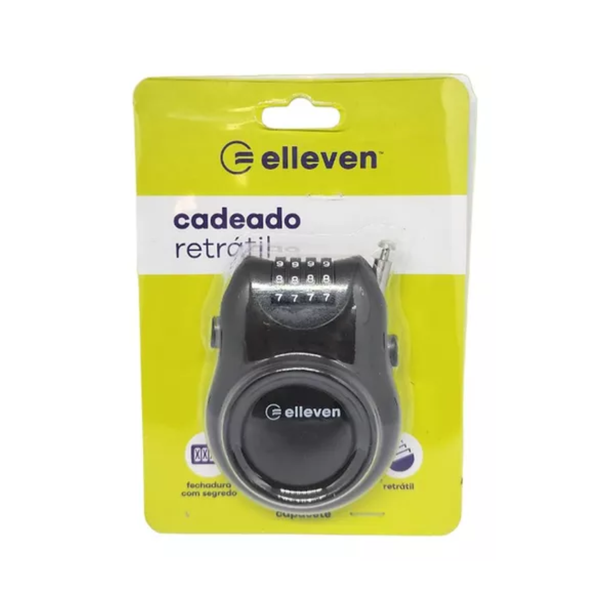 Cadeado retrátil com segredo 3x1200mm Elleven