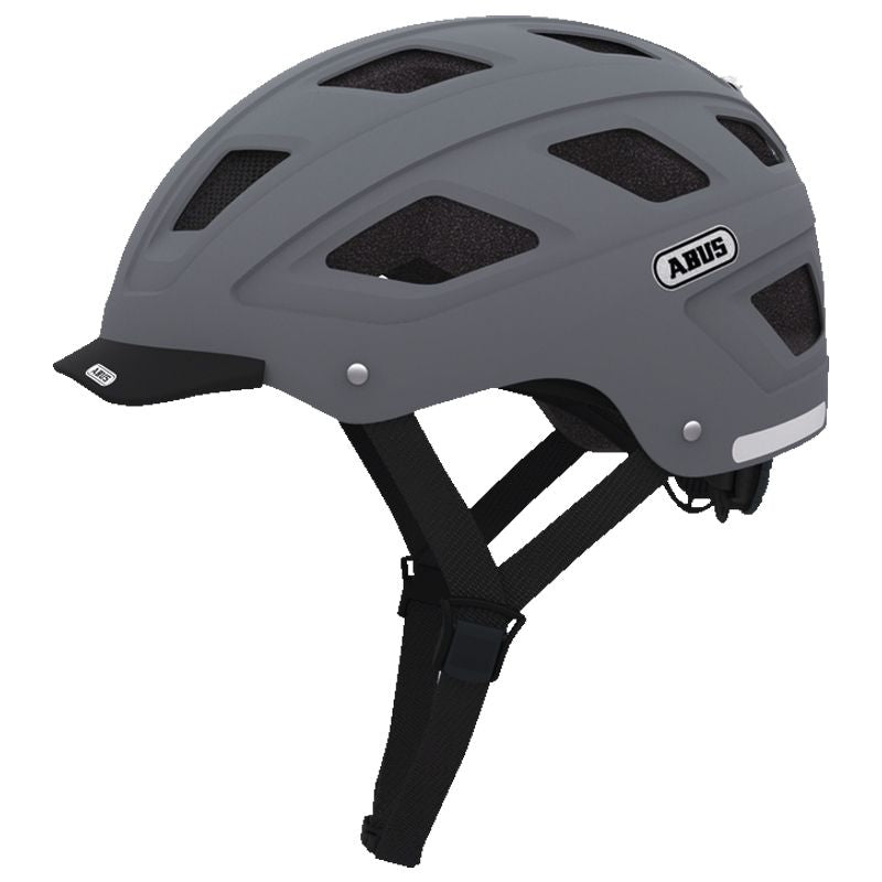Capacete Abus Hyban Tamanho M (52-58 Cm) | Cinza Concreto Fosco