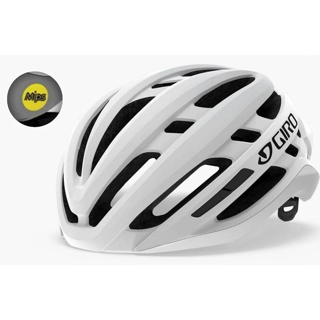 Capacete Giro Agilis Mips Tamanho M (55-59 Cm) | Branco Fosco
