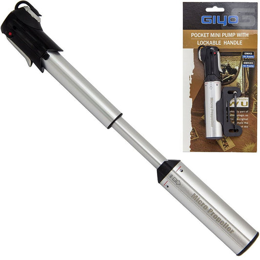 Mini Bomba De Ar Giyo Gm-42 100 Psi | Prata