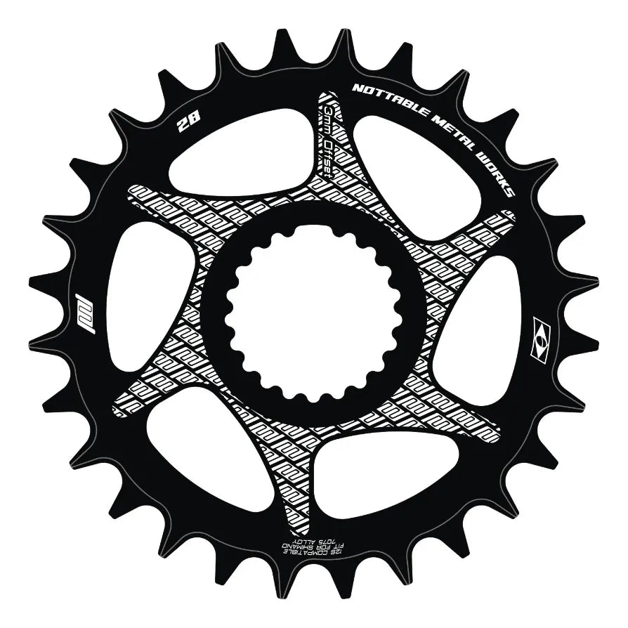 Coroa Nottable Compatível Shimano Offset 3 mm