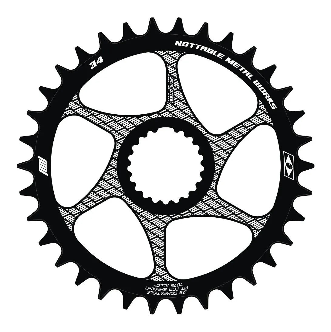 Coroa Nottable Compatível Shimano Offset 3 mm