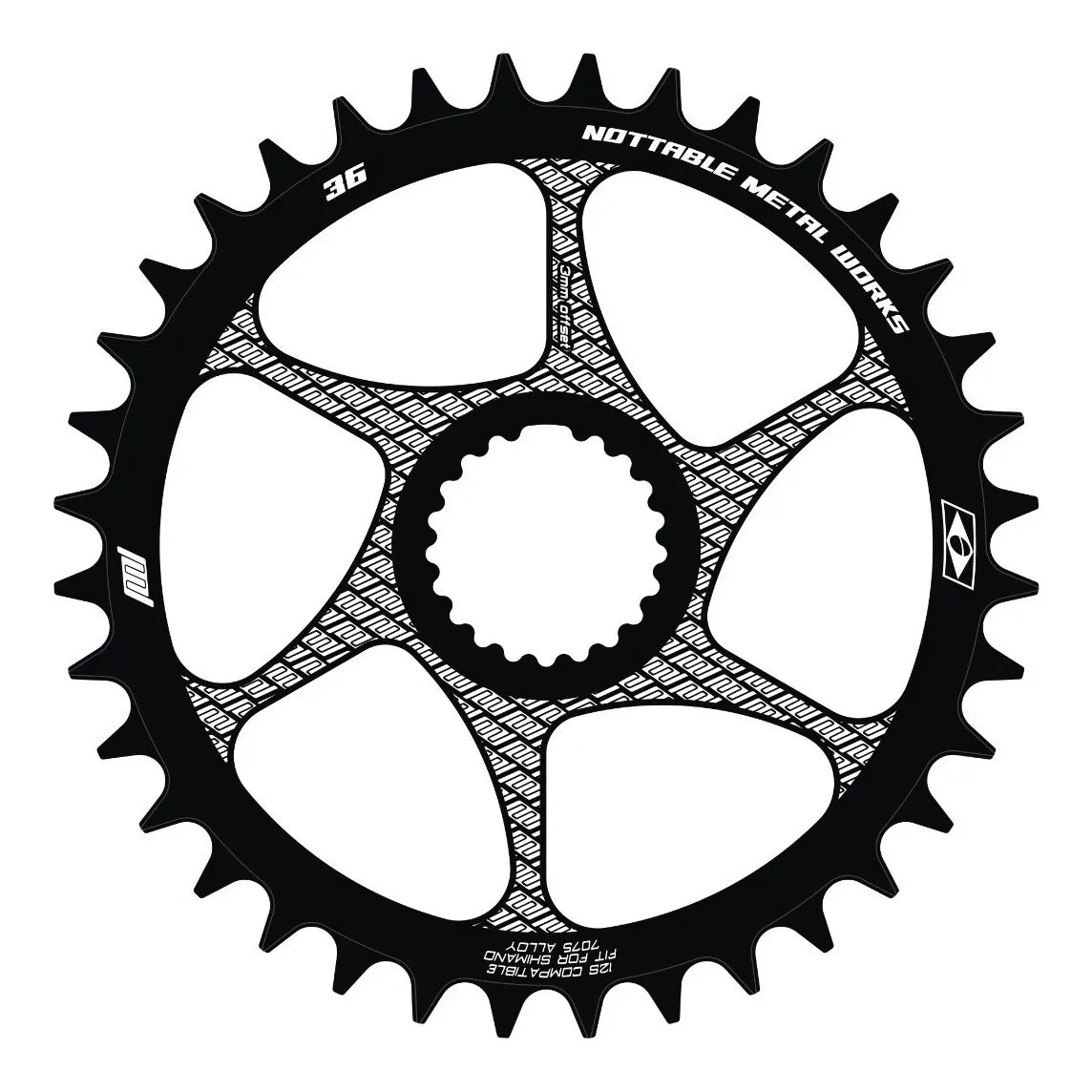 Coroa Nottable Compatível Shimano Offset 3 mm