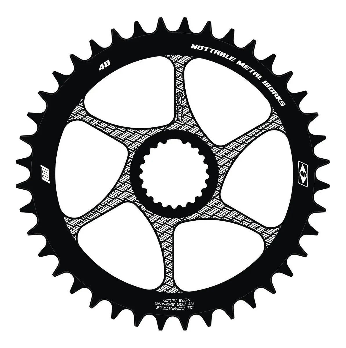 Coroa Nottable Compatível Shimano Offset 3 mm