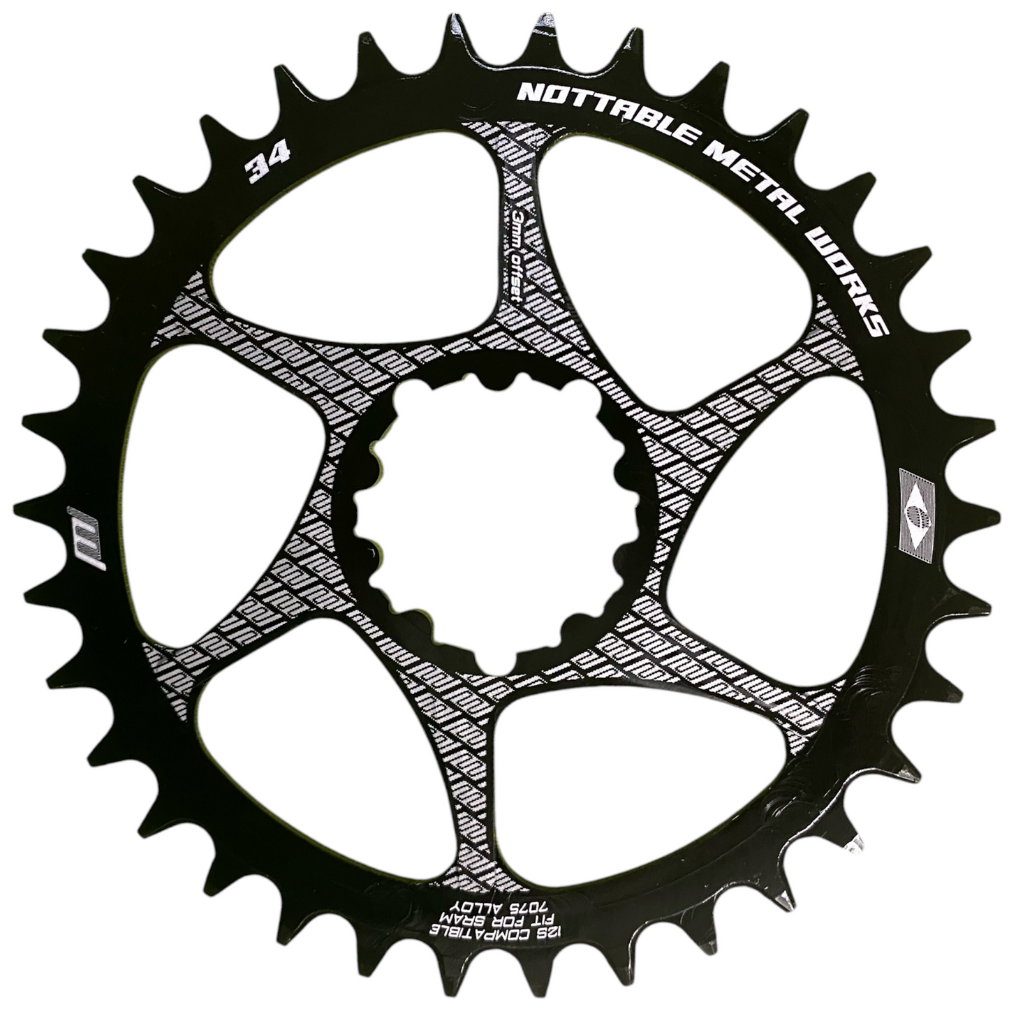 Coroa Nottable Compatível Sram SX, NX, GX, X01 e XX1 Offset 3 mm