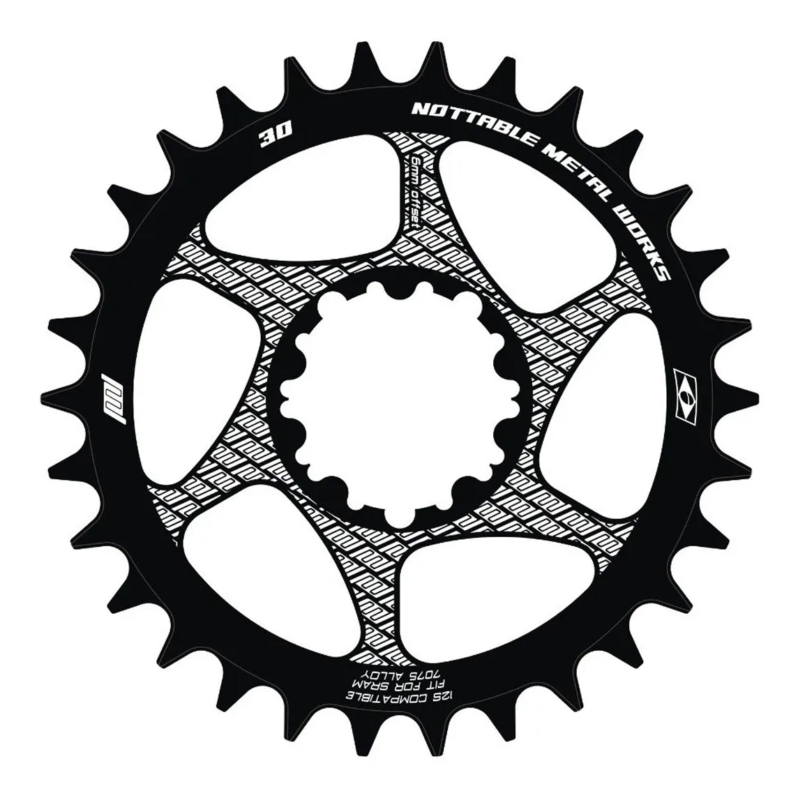 Coroa Nottable Compatível Sram SX, NX, GX, X01 e XX1 Offset 6 mm