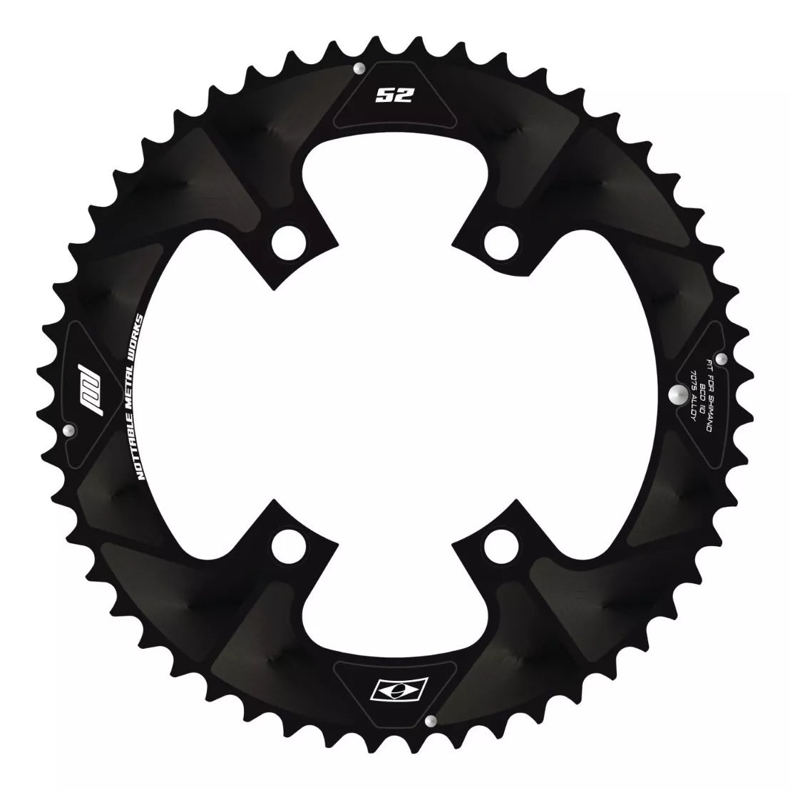 Coroa Nottable Indexada BCD 110 mm 4 furos para Shimano Road
