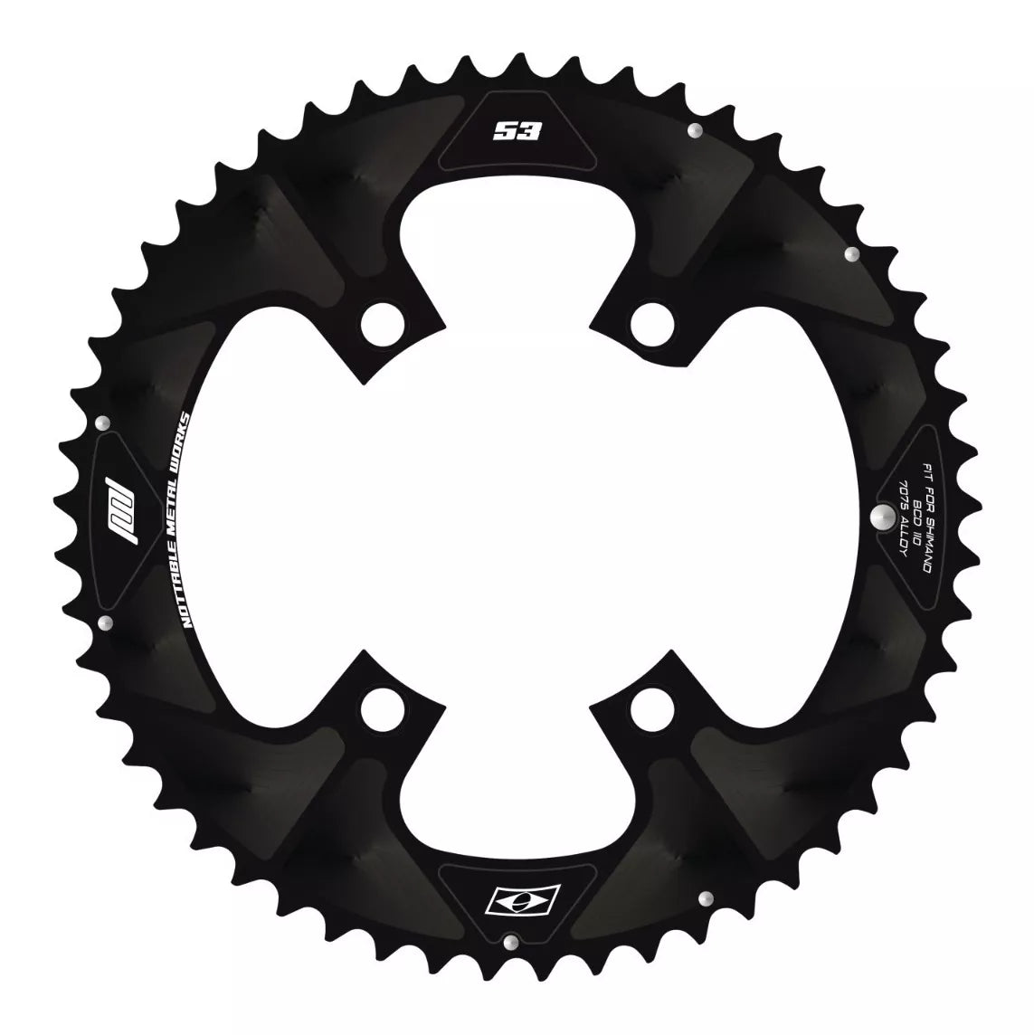 Coroa Nottable Indexada BCD 110 mm 4 furos para Shimano Road