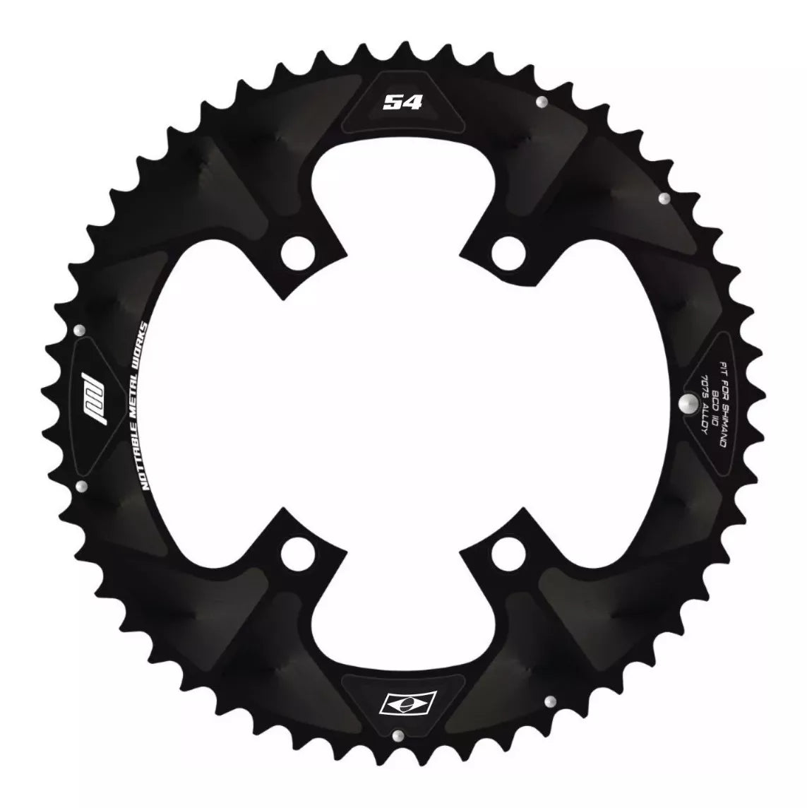 Coroa Nottable Indexada BCD 110 mm 4 furos para Shimano Road