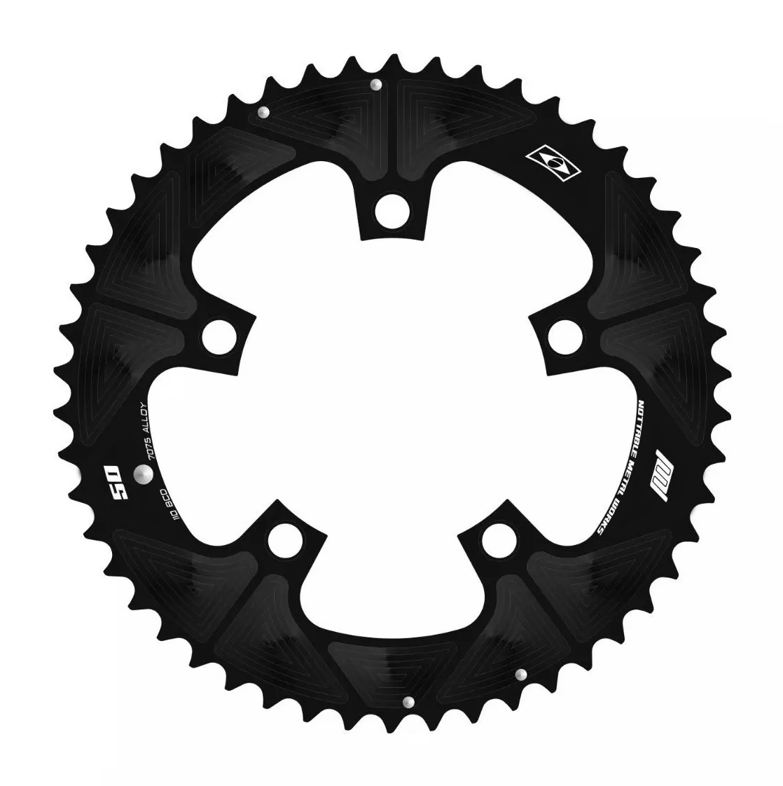 Coroa Nottable Indexada BCD 110 mm 5 furos para Road