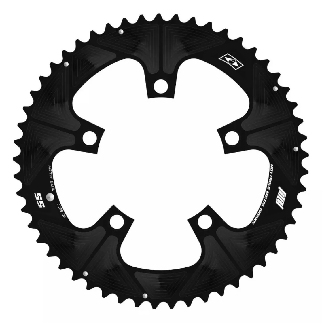 Coroa Nottable Indexada BCD 110 mm 5 furos para Road