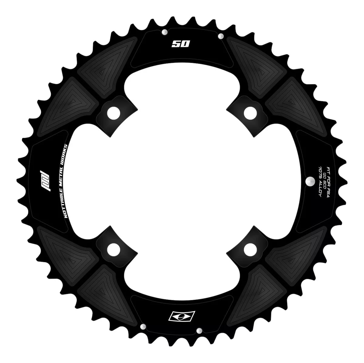 Coroa Nottable Indexada BCD 120 mm 4 furos para FSA Road