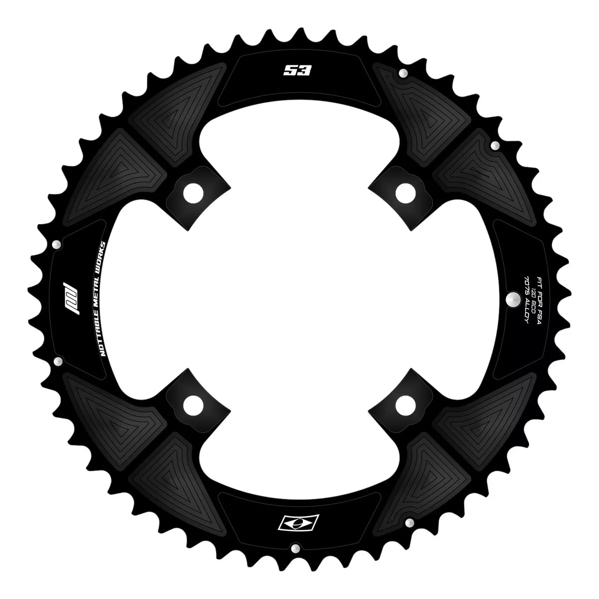 Coroa Nottable Indexada BCD 120 mm 4 furos para FSA Road