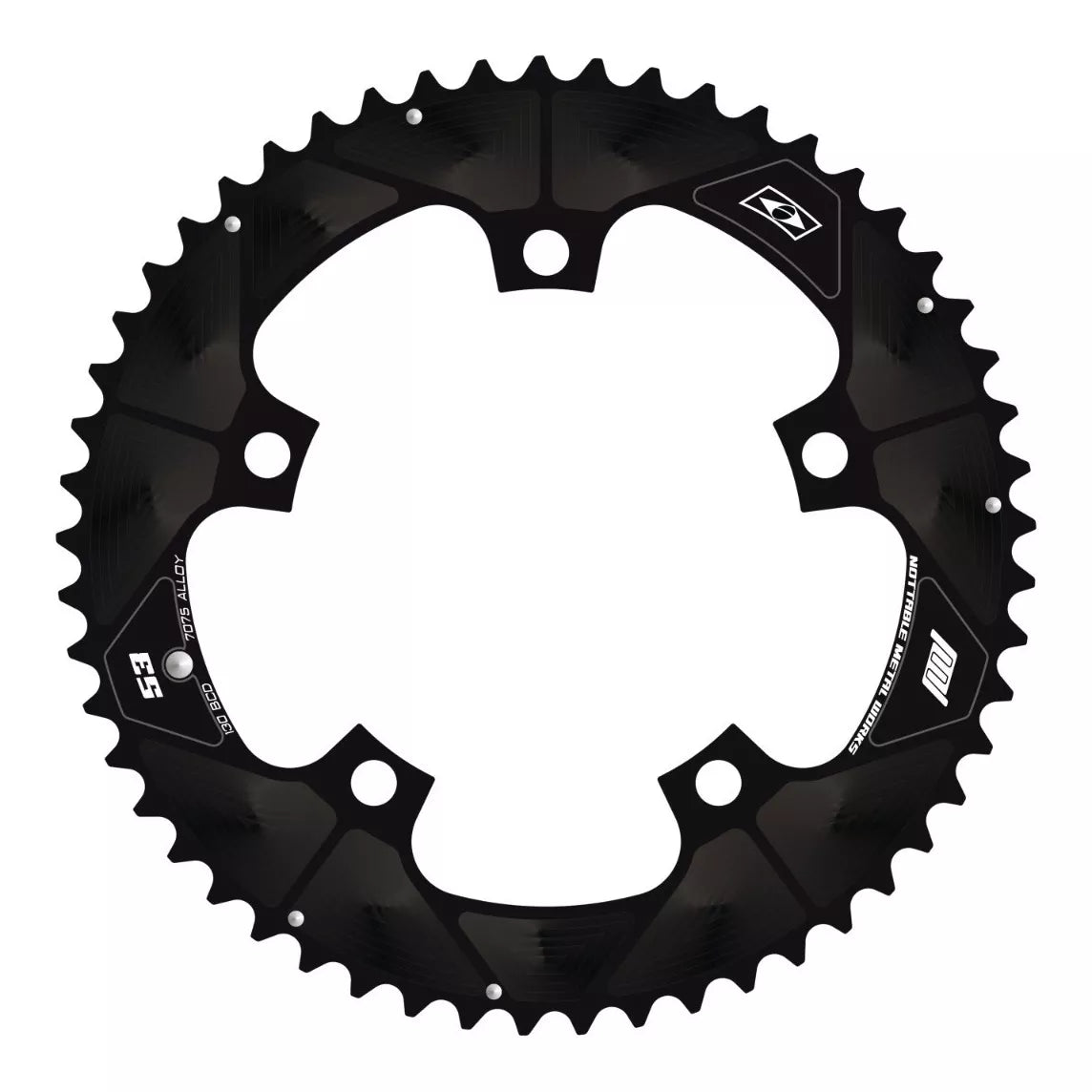 Coroa Nottable Indexada BCD 130 mm 5 furos para Road