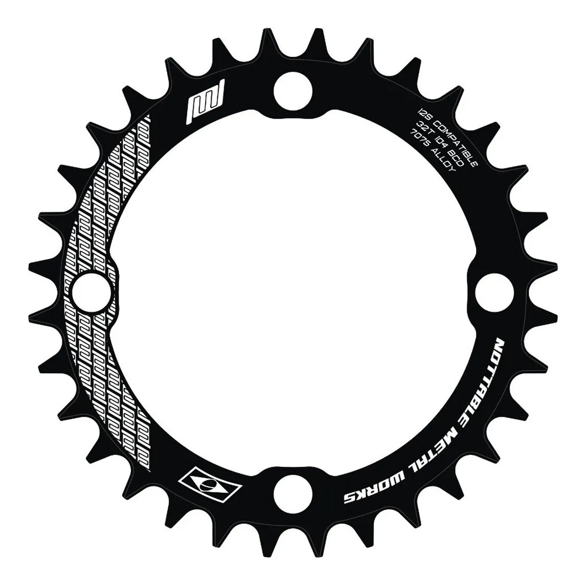 Coroa Nottable Narrow Wide BCD 104 4 furos para MTB