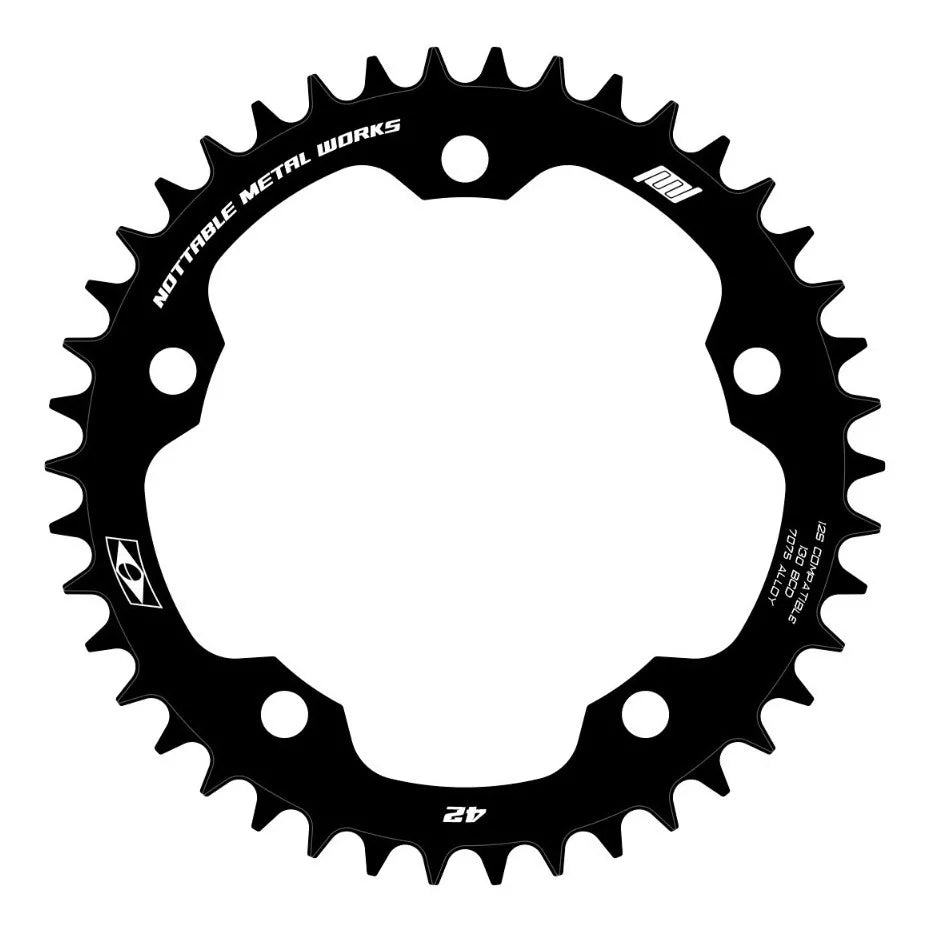 Coroa Nottable Narrow Wide BCD 130 5 Furos Gravel Cyclocross