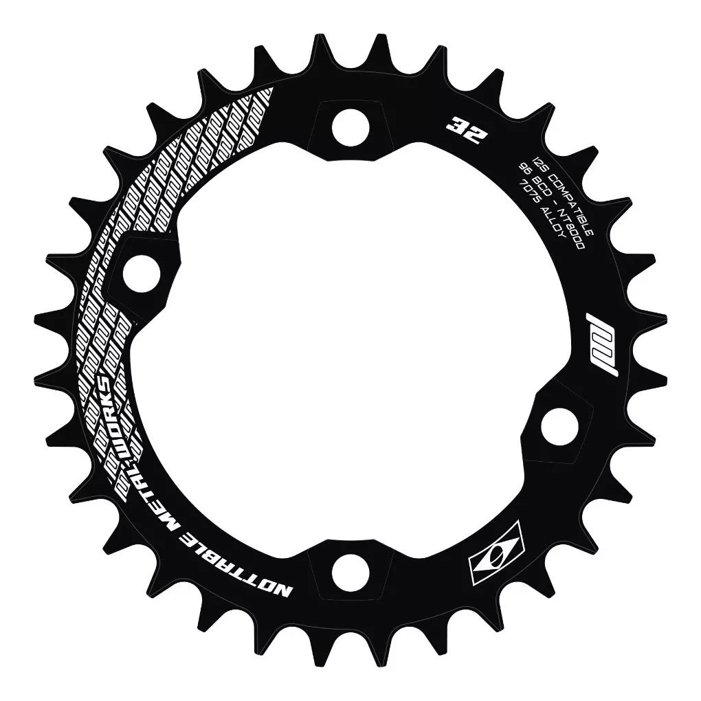 Coroa Nottable Narrow Wide BCD 96 assimétrico 4 furos para Shimano MTB