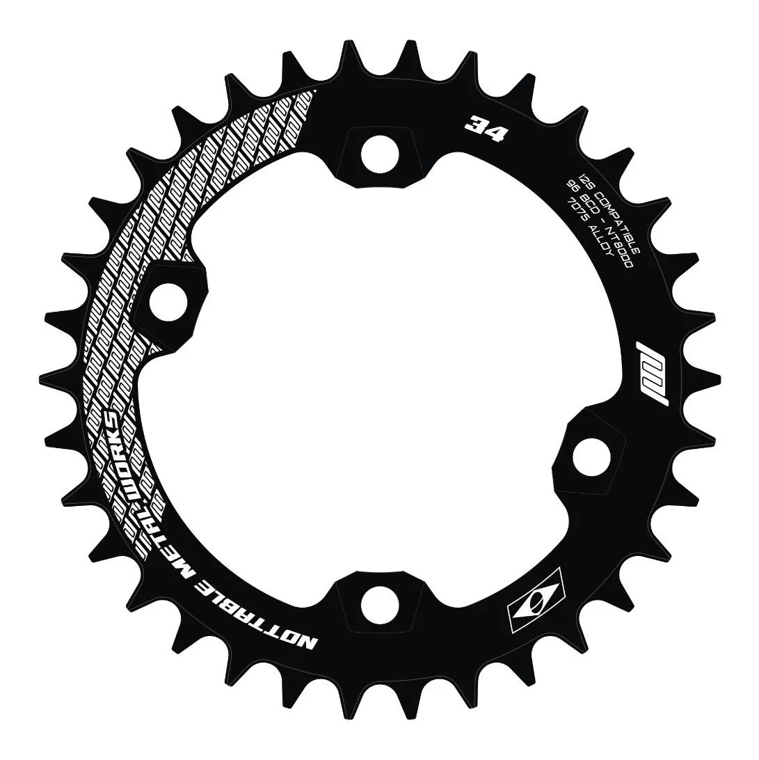 Coroa Nottable Narrow Wide BCD 96 assimétrico 4 furos para Shimano MTB