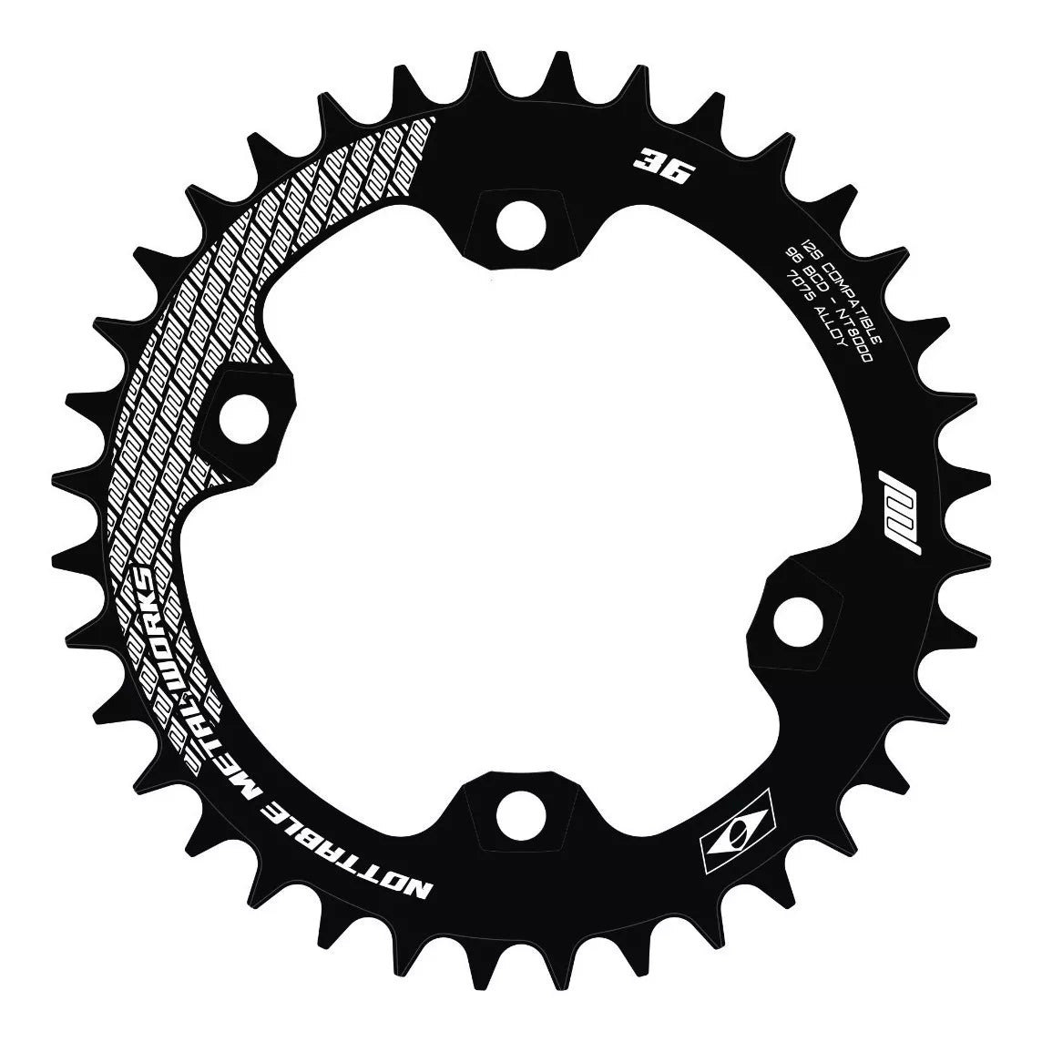 Coroa Nottable Narrow Wide BCD 96 assimétrico 4 furos para Shimano MTB