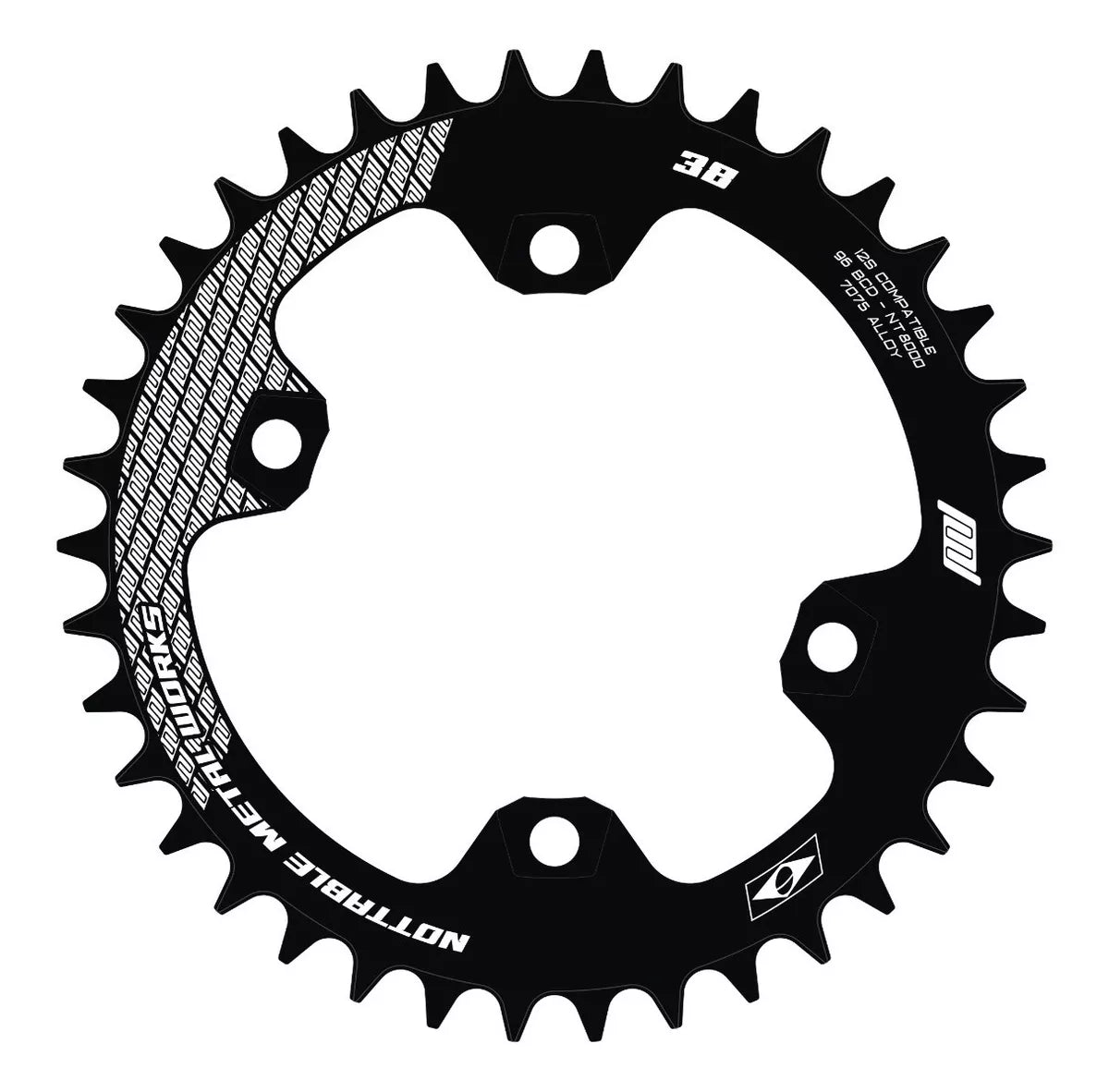 Coroa Nottable Narrow Wide BCD 96 assimétrico 4 furos para Shimano MTB