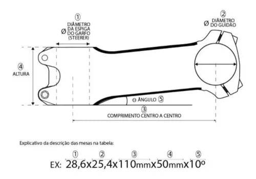 Mesa Cly Aheadset 31.8x70mm 7° Alumínio Preto