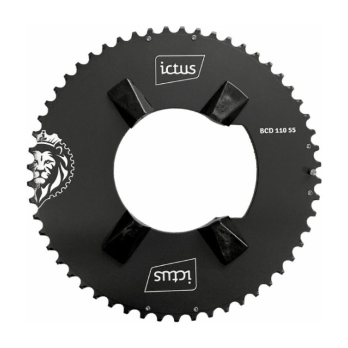 Coroa Ictus Indexada BCD 110 Assimétrica – 55 Dentes (Shimano Dura-Ace 9000)