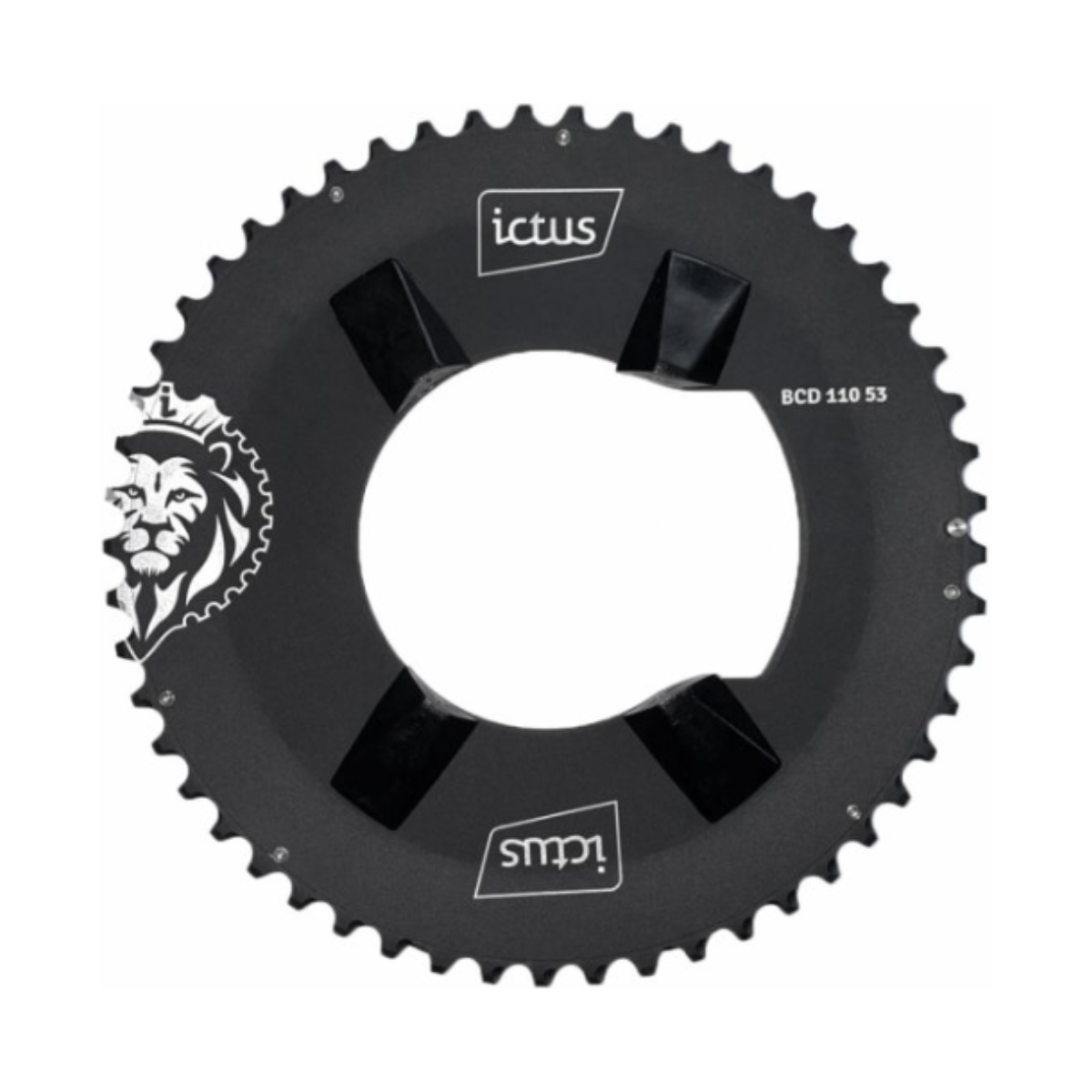 Coroa Ictus Indexada BCD 110 Assimétrica – 53 Dentes (Shimano Dura-Ace 9000)
