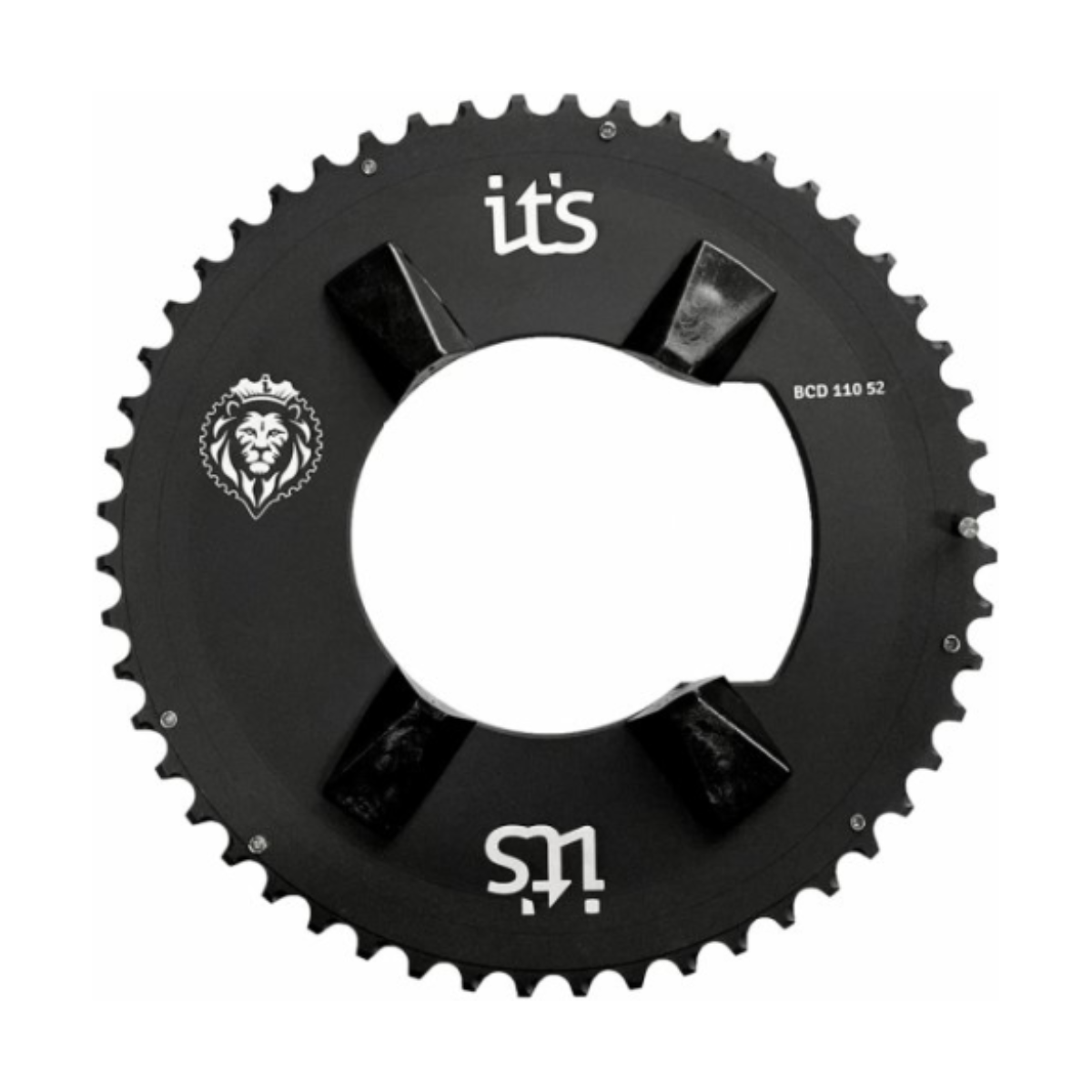 Coroa Ictus indexada BCD 110 assimétrica – 52 Dentes (Shimano 105 5800)