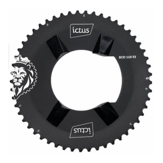 Coroa ICTUS Indexada BCD 110 Assimétrica – 53 Dentes (Ultegra R8000)
