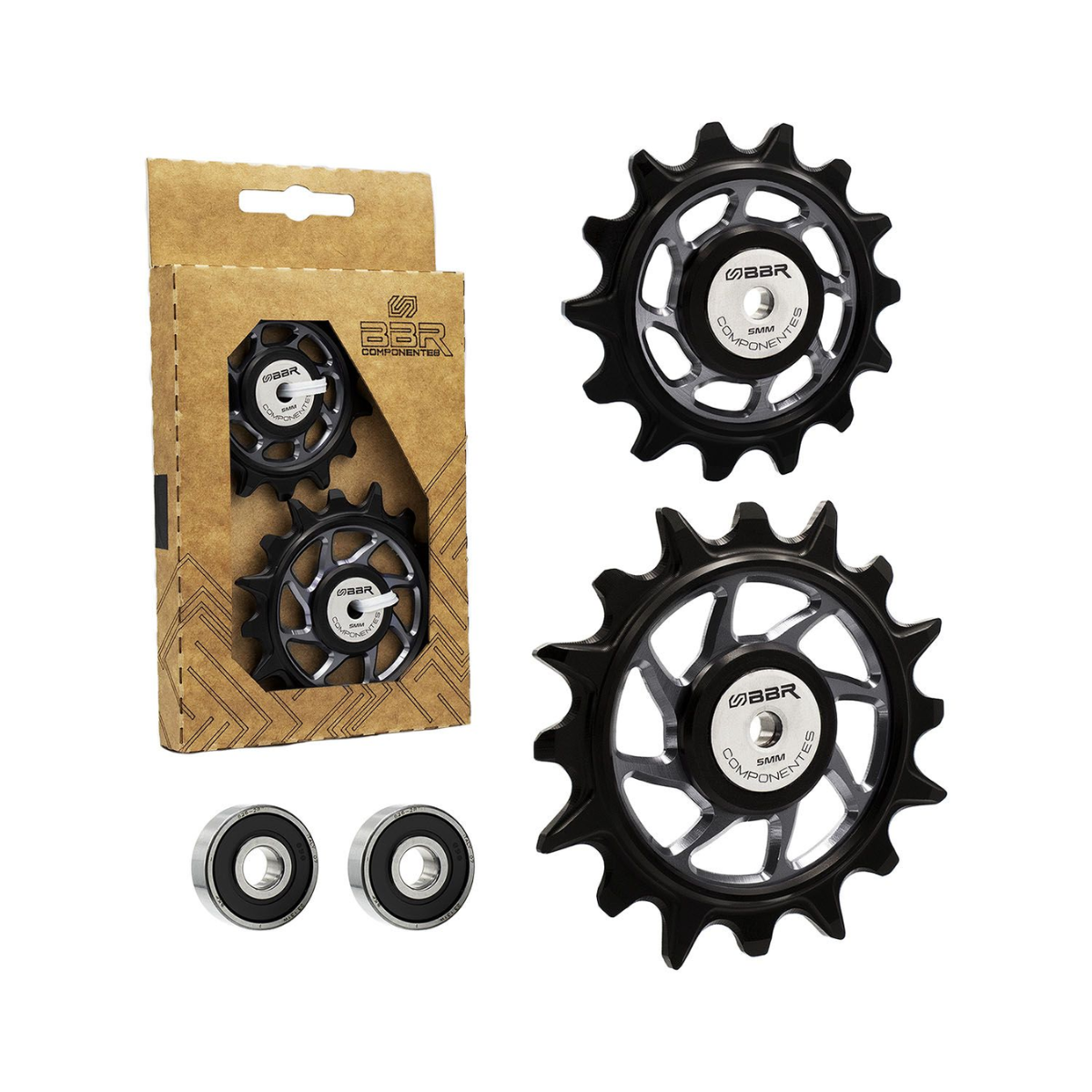 Roldanas BBR premium com rolamento p/ câmbio Sram T-Type 12v
