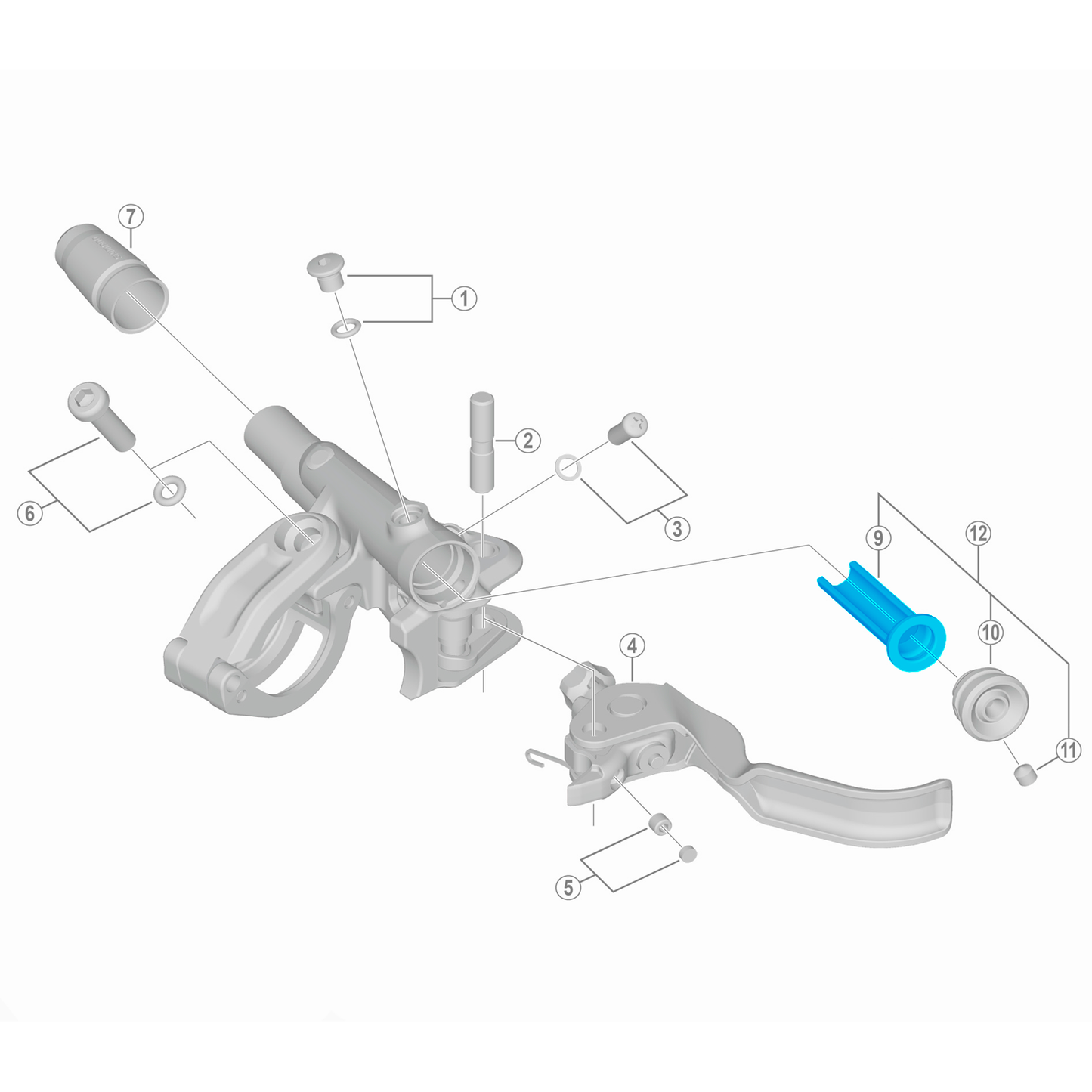 Diafragma do Manete de Freio Shimano XT BL-M8100 e BL-M9120