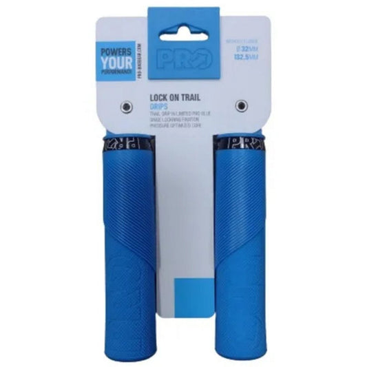 Manopla Pro Bike Gear Lock On Trail Grip S/ Flange 32X132 Mm | Azul