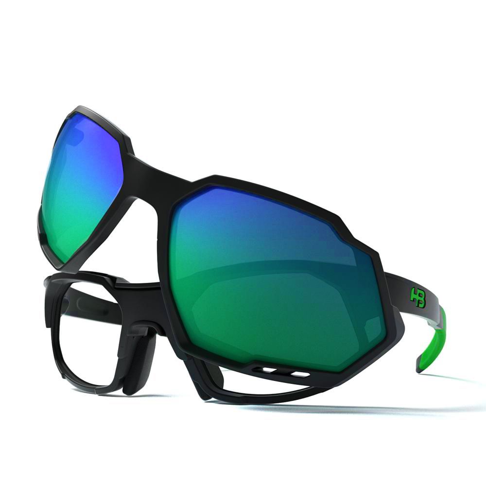 Óculos Hot Buttered Rush Matte Black D. Green | Preto E Verde Fosco