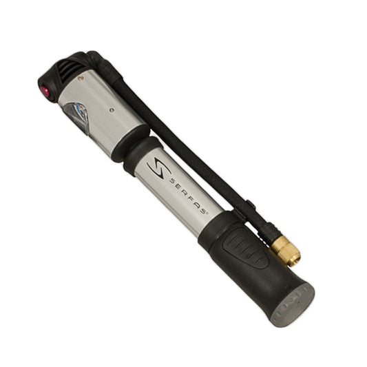 Mini Bomba De Ar Serfas Mp-2N1 300 Psi | Preto E Prata