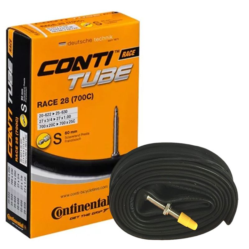 Câmara De Ar Continental Race 700X18/25C - Válvula Presta 60 Mm