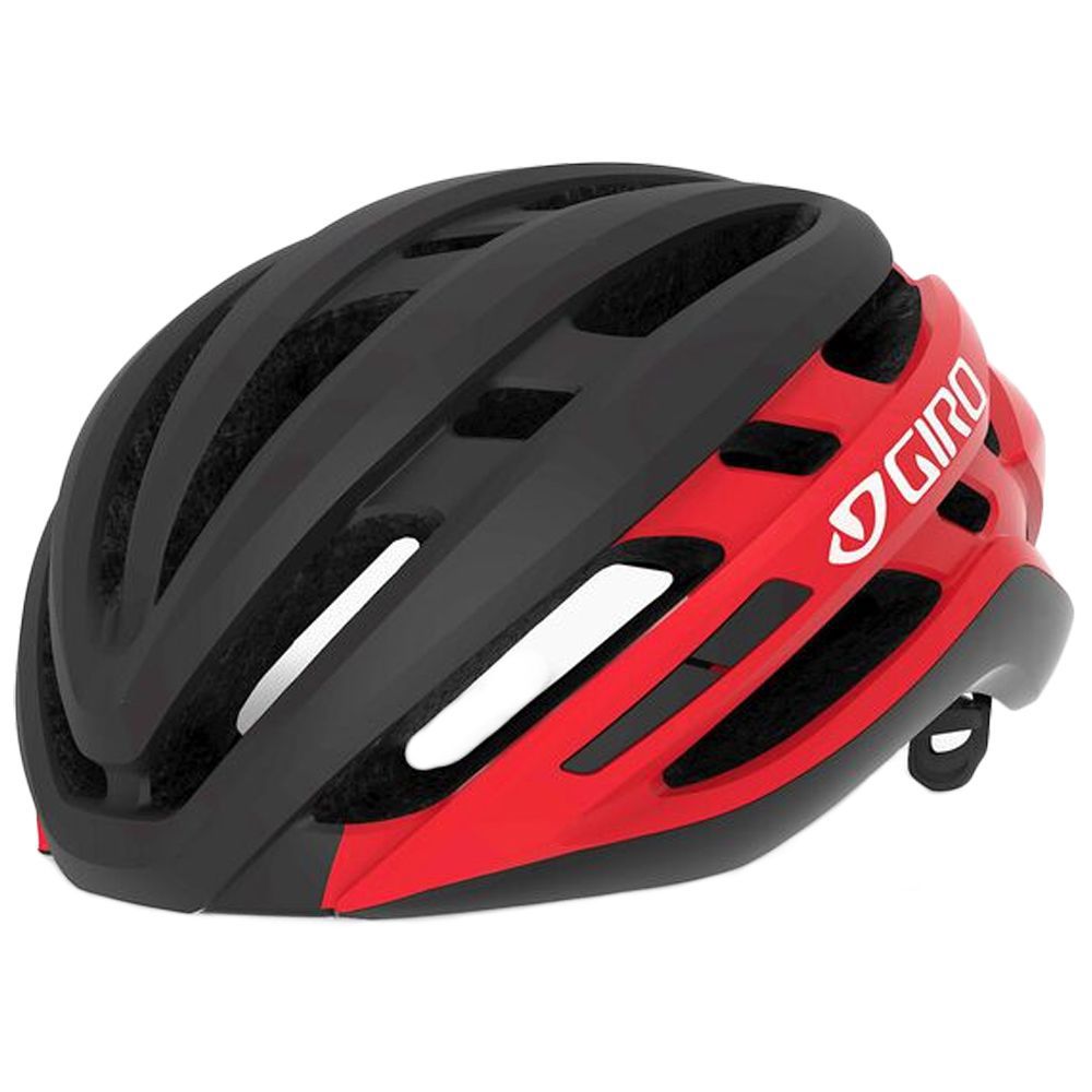 Capacete Giro Agilis Tamanho M (55-59 Cm) | Preto E Vermelho Fosco