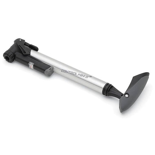 Mini Bomba De Ar Giant Control Mini 2 Dobrável Com Manômetro 120 Psi | Prata E Preto
