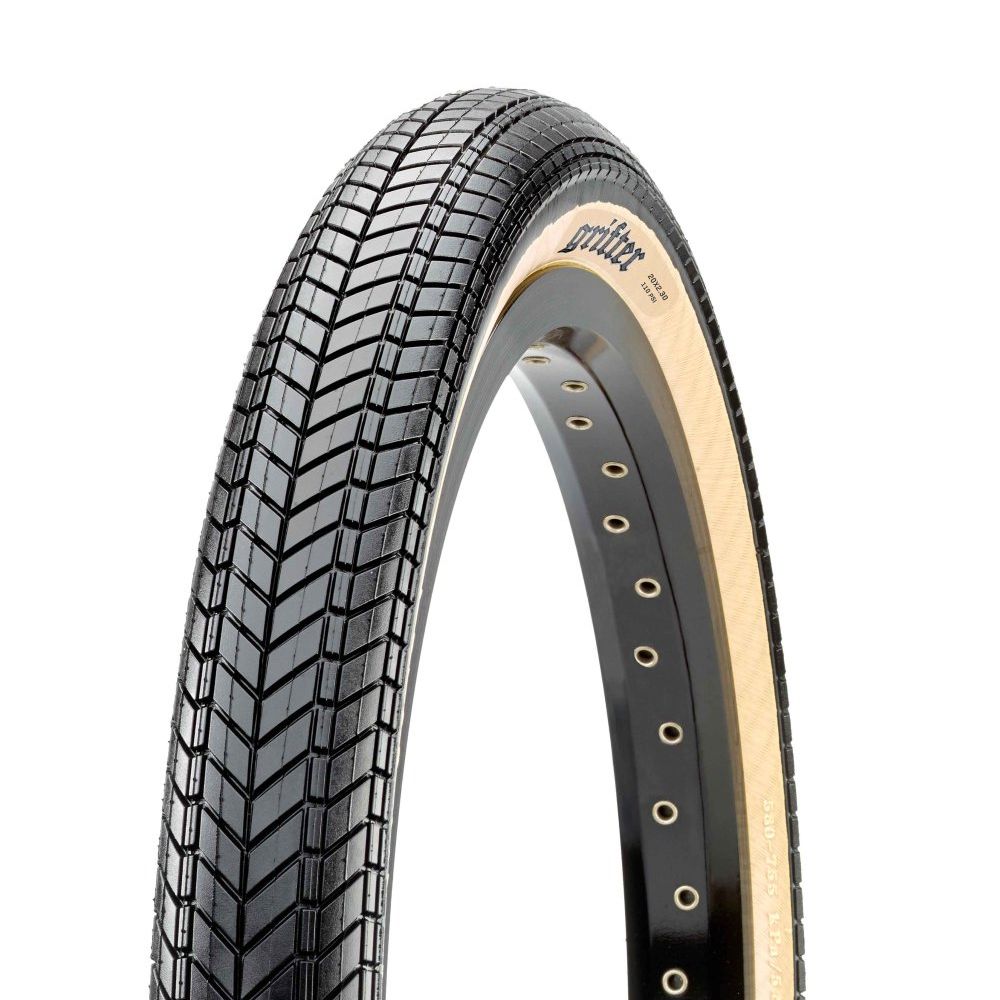 Pneu Maxxis Grifter M148 Skinwall 20X2.30 Em Kevlar | Preto E Bege