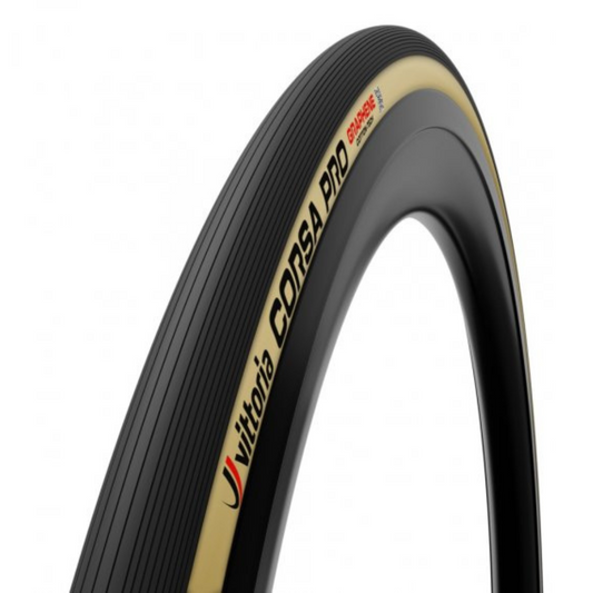 Pneu Vittoria Corsa Pro Road 700X32 Tlr 320Tpi | Preto C/ Bege