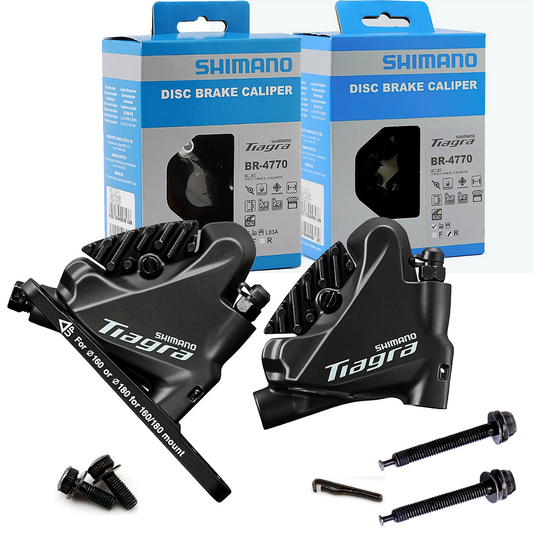 Par De Pinças Freio Hidráulico Shimano Tiagra Br-4770 Flat Mount - Resina | Preto