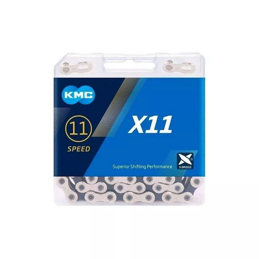 Corrente KMC X11 11V Prata/Preto – 122 Elos