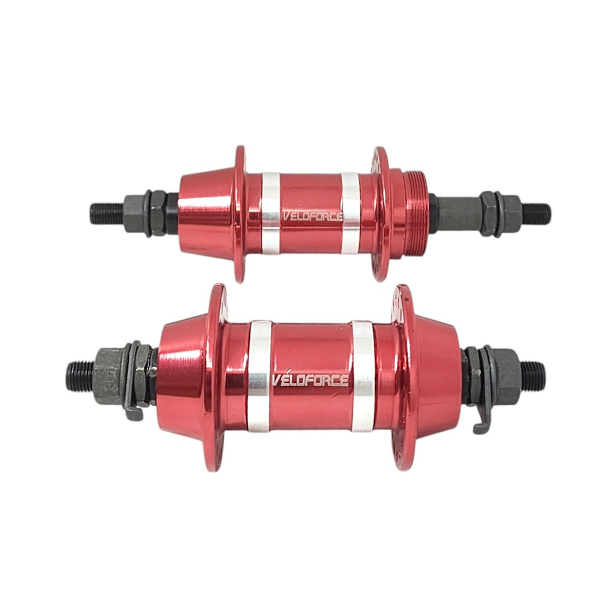 Par de cubos Veloforce Scorpion 36F Rolamento Rosca - vermelho