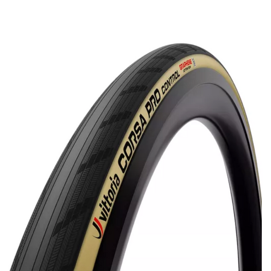 Pneu Vittoria Corsa Pro Control 700x28 TLR preto e bege