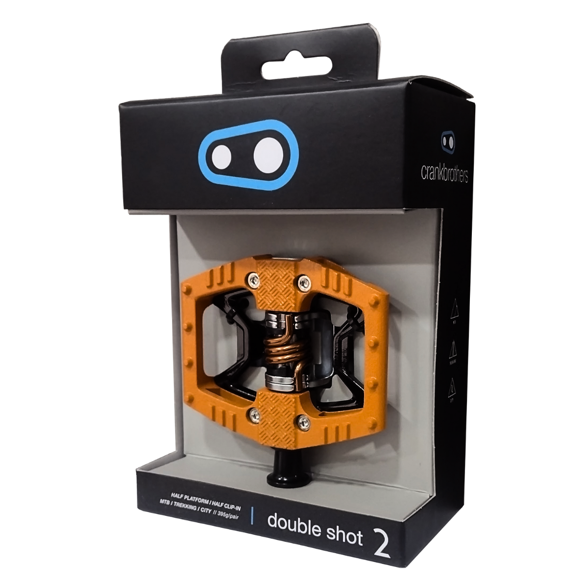 Pedal Plataforma Clip Crankbrothers Double Shot 2 Laranja