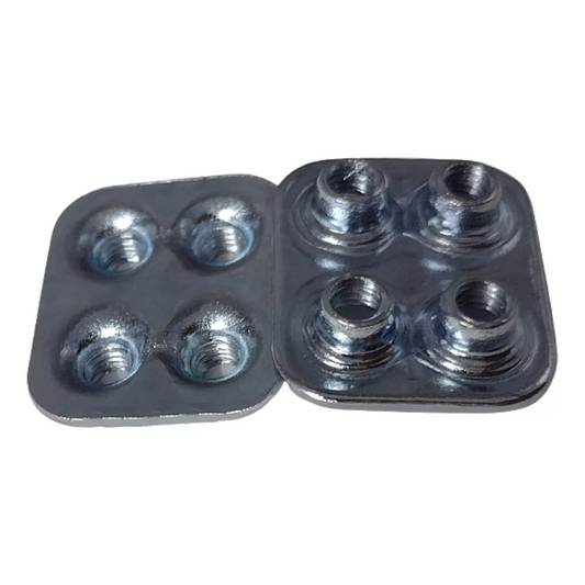 Par de chapas de porca para fixação de taquinho em sapatilha Speed