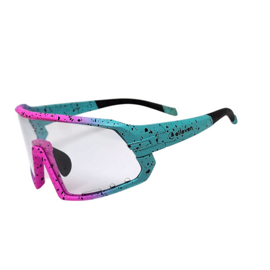 Óculos de ciclismo EL300 com lente fotocromática bicolor (rosa/azul)