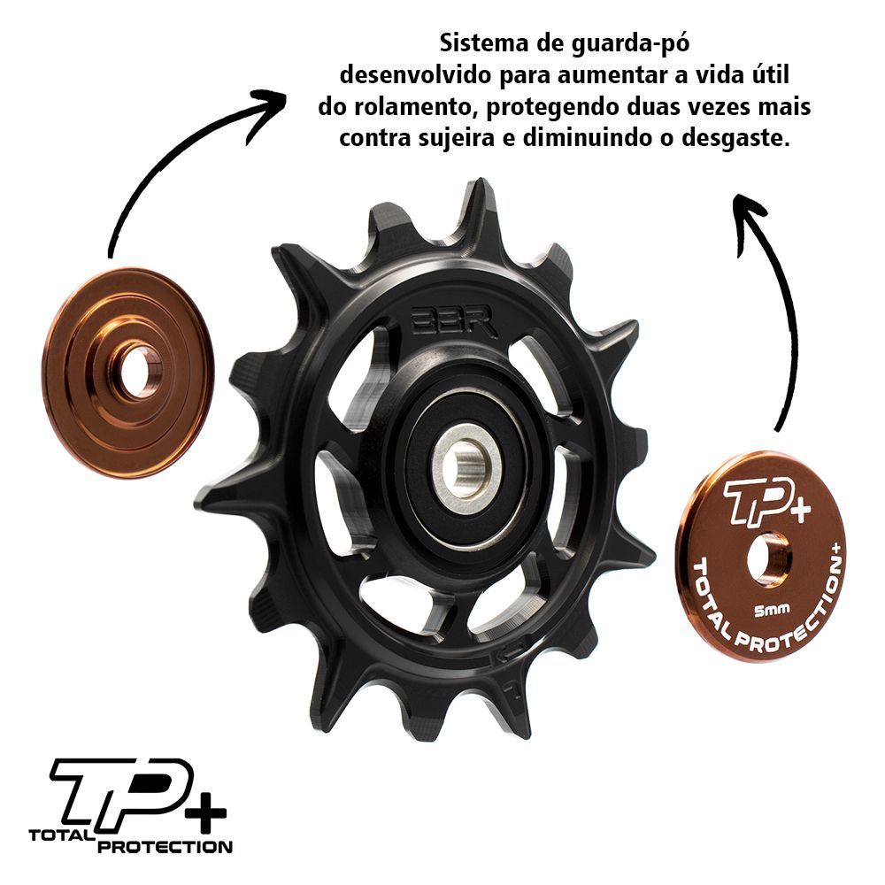 Roldanas BBR c/ rolamento p/ Câmbio Shimano 11v/12v - 13T