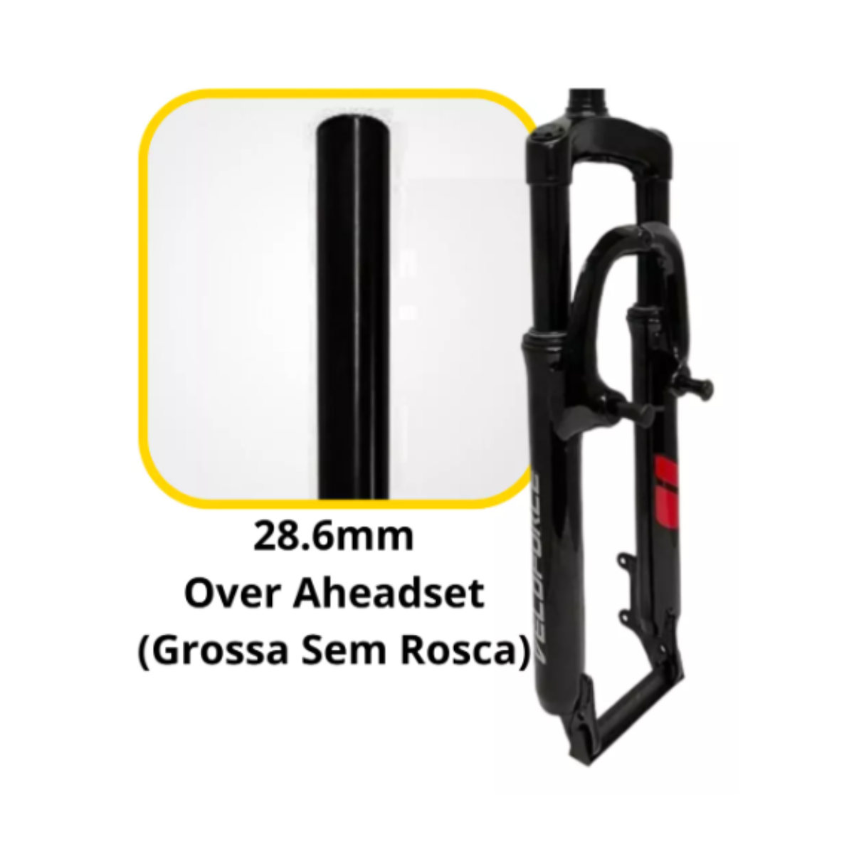 Garfo Suspensão 26 Veloforce - Espiga grossa sem rosca disco