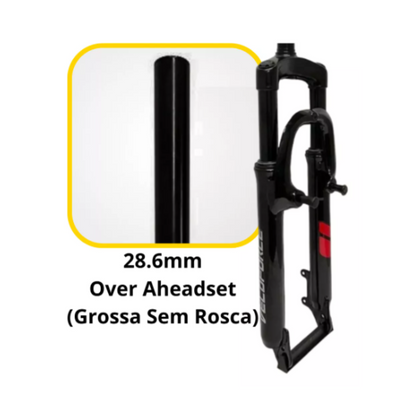 Garfo Suspensão 26 Veloforce - Espiga grossa sem rosca disco